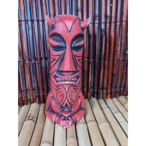 Den Of Sin Red Devil Tiki Mug Las Vegas Eekum Bookum Doug Horne Signed #55
